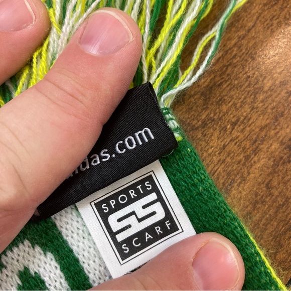 Adidas Portland Timbers Scarf 57" One Size Acrylic MLS Soccer Green Reversible. - Picture 7 of 8